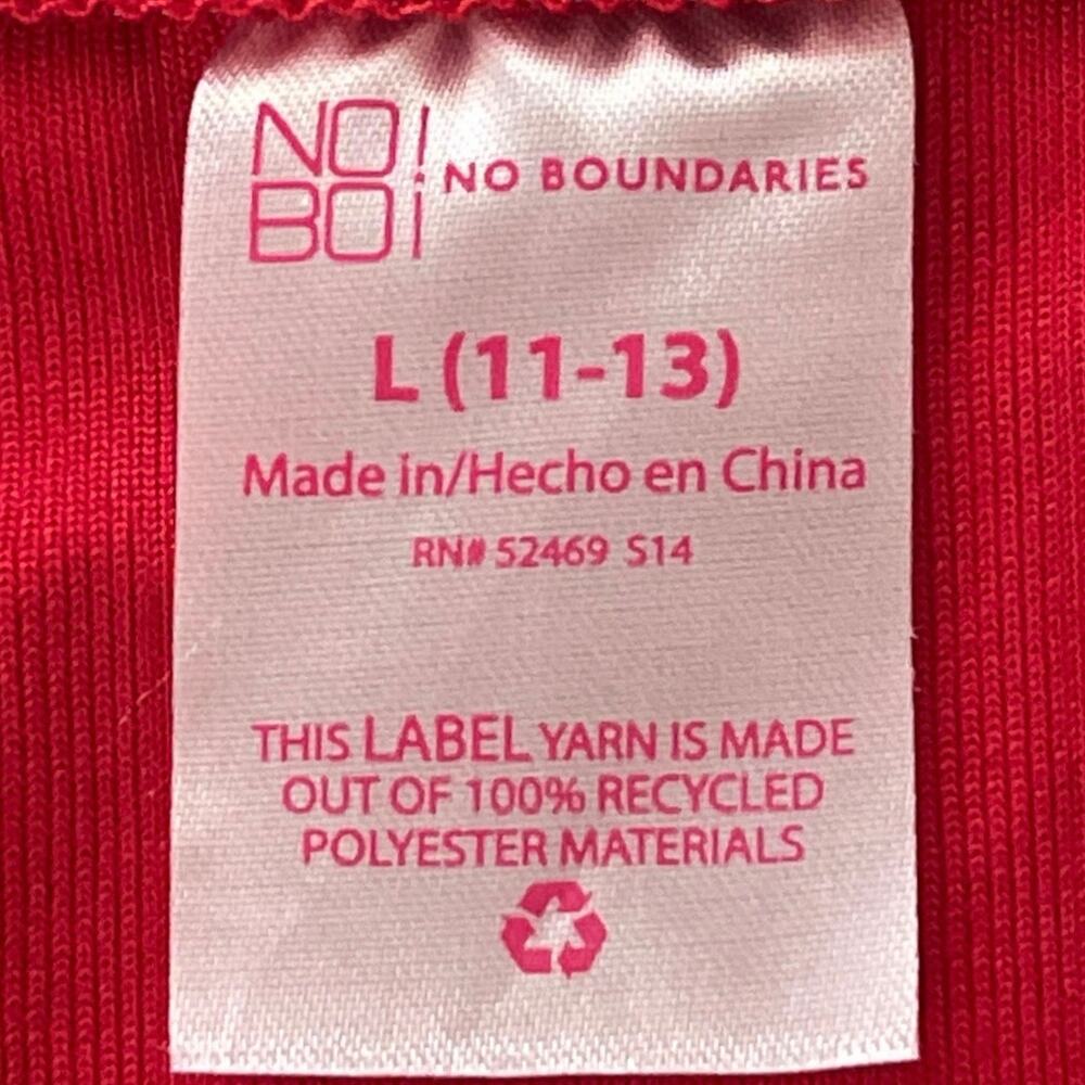 No Boundaries Red Babydoll Cami Juniors Size L Ruffle Straps Stretchy Layer Y2K - Picture 9 of 11